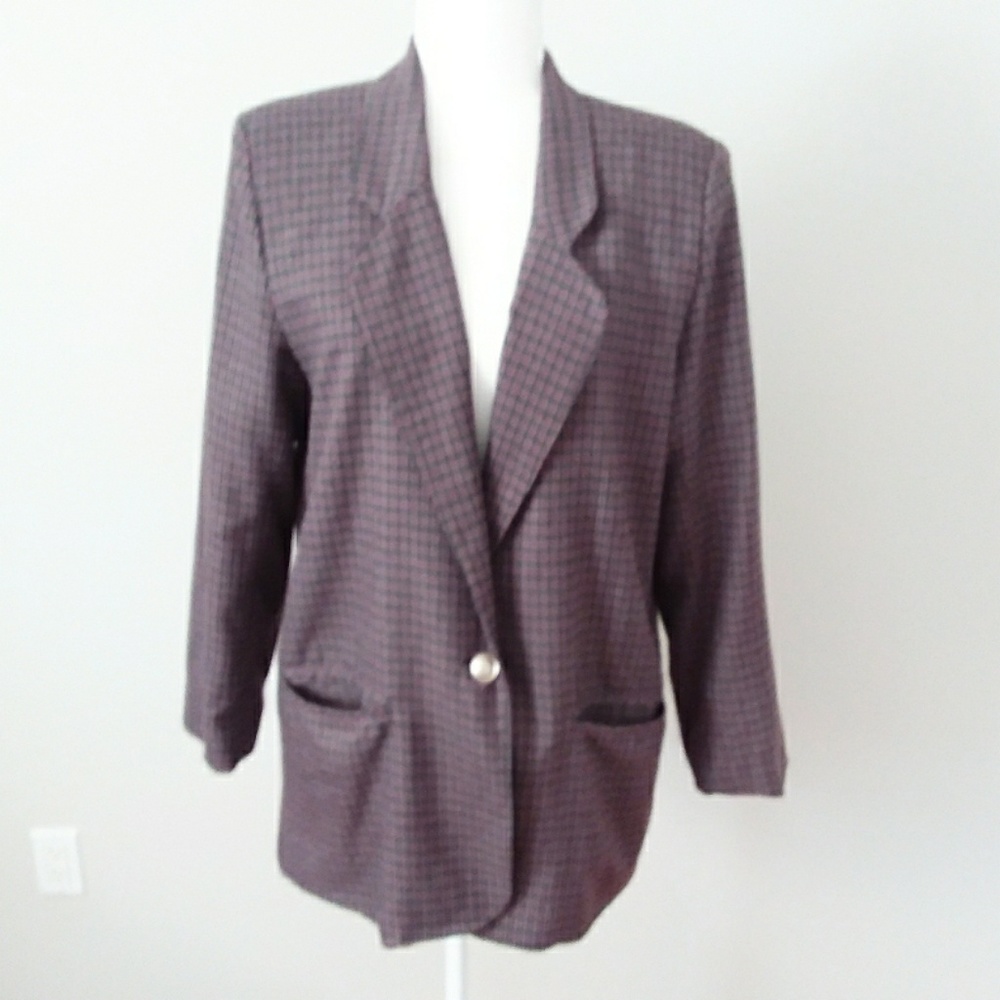 Maggie Lawrence Collection Burgandy Blazer